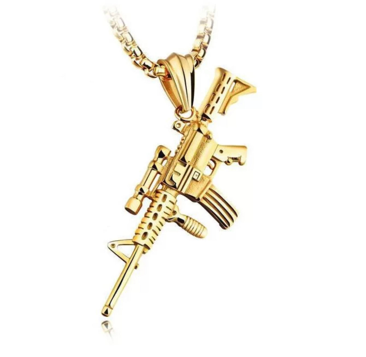 AK47 Necklace Gold