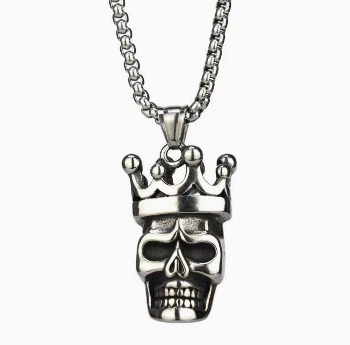 Belico Skull Necklace Silver